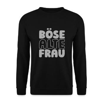 Black Humor Bse Old Woman - Unisex Sweatshirt - black - Front - Alina (178cm) & Michal (187cm)