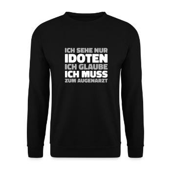 Humour noir - Sweat-shirt Unisexe - noir - Devant - Alina (178cm) & Michal (187cm)