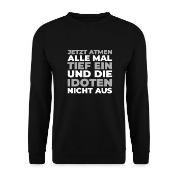 Humour noir - Sweat-shirt Unisexe - noir - Devant - Alina (178cm) & Michal (187cm)