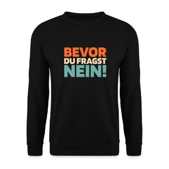 L’humour noir avant de demander Non - Sweat-shirt Unisexe - noir - Devant - Alina (178cm) & Michal (187cm)