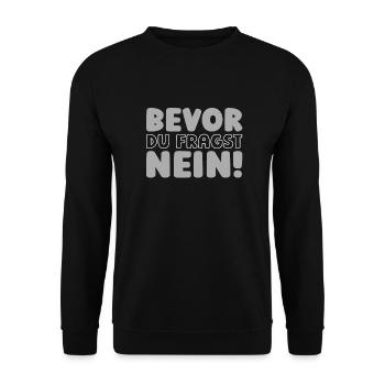 L’humour noir avant de demander Non - Sweat-shirt Unisexe - noir - Devant - Alina (178cm) & Michal (187cm)