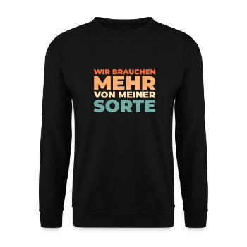 Schwarzer Humor - Unisex Pullover - Schwarz - Vorne - Alina (178cm) & Michal (187cm)