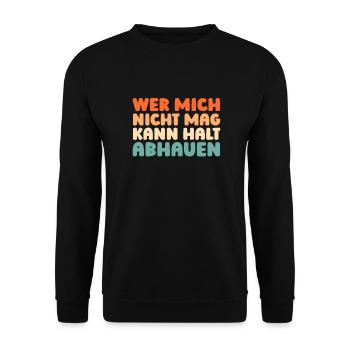 Schwarzer Humor - Unisex Pullover - Schwarz - Vorne - Alina (178cm) & Michal (187cm)