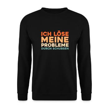 Schwarzer Humor - Unisex Pullover - Schwarz - Vorne - Alina (178cm) & Michal (187cm)