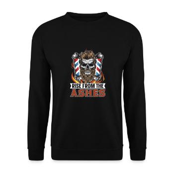 Barber Barbershop - Unisex Sweatshirt - black - Front - Alina (178cm) & Michal (187cm)