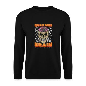 Quad Bike Schädel Quad Bike Brain - Unisex Pullover - Schwarz - Vorne - Alina (178cm) & Michal (187cm)