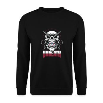 Barber Barbershop Undeath - Unisex Sweatshirt - black - Front - Alina (178cm) & Michal (187cm)