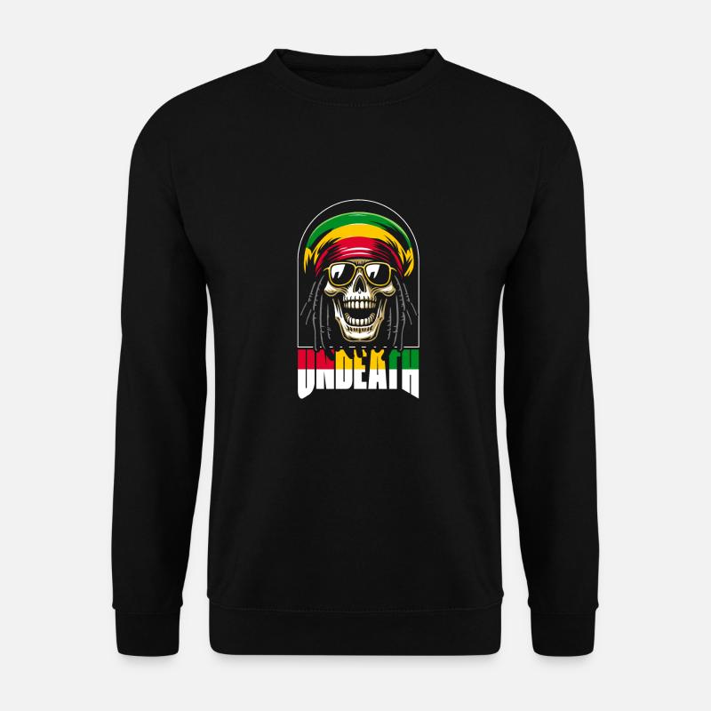 Reggae Skull Undeath - Unisex Sweatshirt - black