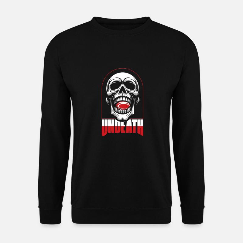 Rugby Skull Undeath - Unisex Sweatshirt - black