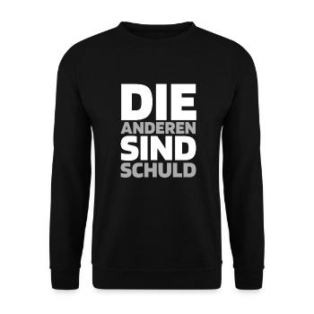 Black humor: The others are to blame - Unisex Sweatshirt - black - Front - Alina (178cm) & Michal (187cm)