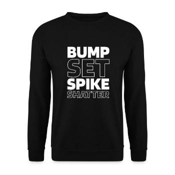 Volleyball Volleyballer - Unisex Pullover - Schwarz - Vorne - Alina (178cm) & Michal (187cm)