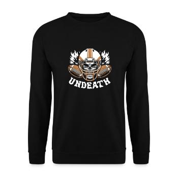 American Football Undeath - Unisex Sweatshirt - black - Front - Alina (178cm) & Michal (187cm)