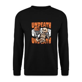 Basketball Basketball Player Skeleton Undeath - Unisex Sweatshirt - black - Front - Alina (178cm) & Michal (187cm)