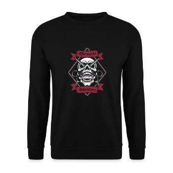 Barber Barbershop Afterworld Adventure - Unisex Pullover - Schwarz - Vorne - Alina (178cm) & Michal (187cm)