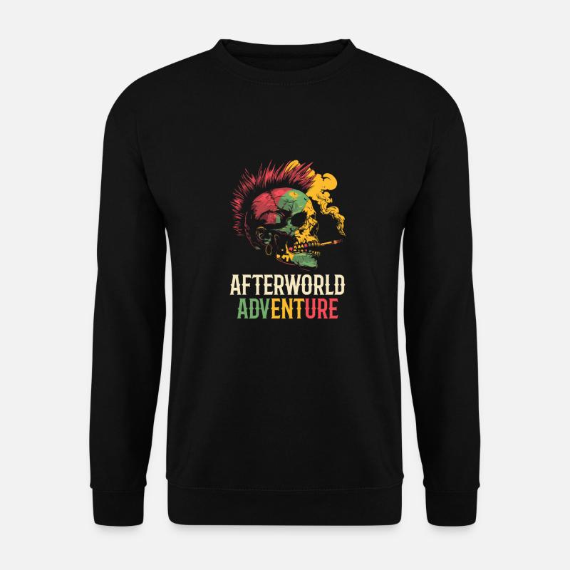 Reggae Skull Afterworld Adventure - Unisex Sweatshirt - black