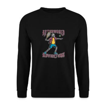 Tennis Afterworld Adventure - Unisex Pullover - Schwarz - Vorne - Alina (178cm) & Michal (187cm)