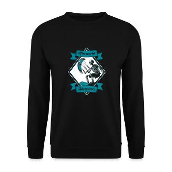 Kitesurfer Kitesurfen Kiten Kitesurfing Skelett - Unisex Pullover - Schwarz - Vorne - Alina (178cm) & Michal (187cm)