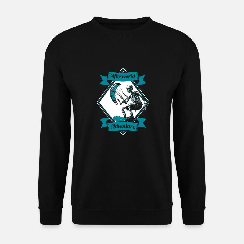 Kitesurfer Kitesurfing Kiting Kitesurfing Skeleton - Unisex Sweatshirt - black
