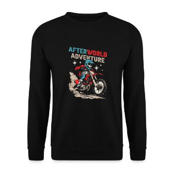 Mx Motocross Dirt Bike Skeleton - Unisex Sweatshirt - black - Front - Alina (178cm) & Michal (187cm)