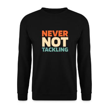 American Football - Unisex Pullover - Schwarz - Vorne - Alina (178cm) & Michal (187cm)