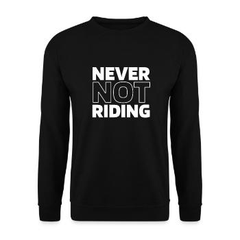 Mx Motocross Dirt Bike - Unisex Sweatshirt - black - Front - Alina (178cm) & Michal (187cm)