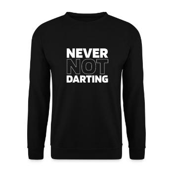 Darts Darts Player - Unisex Sweatshirt - black - Front - Alina (178cm) & Michal (187cm)