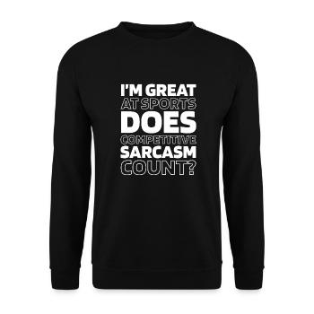 Schwarzer Humor Funny Quote Saying - Unisex Pullover - Schwarz - Vorne - Alina (178cm) & Michal (187cm)