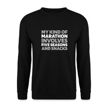 Schwarzer Humor Funny Quote Saying - Unisex Pullover - Schwarz - Vorne - Alina (178cm) & Michal (187cm)