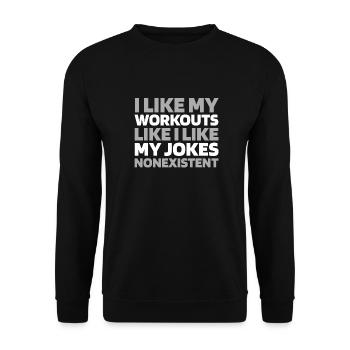 Schwarzer Humor Funny Quote Saying - Unisex Pullover - Schwarz - Vorne - Alina (178cm) & Michal (187cm)