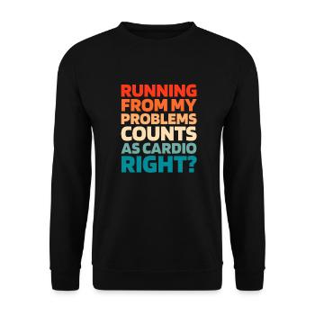 Schwarzer Humor Funny Quote Saying - Unisex Pullover - Schwarz - Vorne - Alina (178cm) & Michal (187cm)