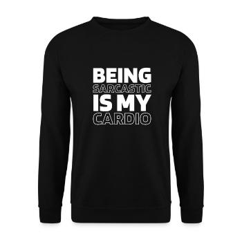 Humour noir Citation drôle disant - Sweat-shirt Unisexe - noir - Devant - Alina (178cm) & Michal (187cm)