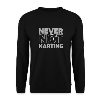 Pilote de karting Go Kart Karting - Sweat-shirt Unisexe - noir - Devant - Alina (178cm) & Michal (187cm)