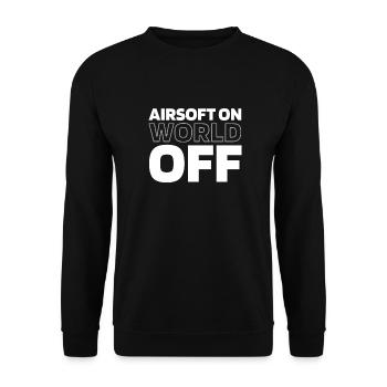 Airsoft Airsoft On World Off - Unisex Sweatshirt - black - Front - Alina (178cm) & Michal (187cm)