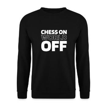Schach Chess On World Off - Unisex Sweatshirt - black - Front - Alina (178cm) & Michal (187cm)