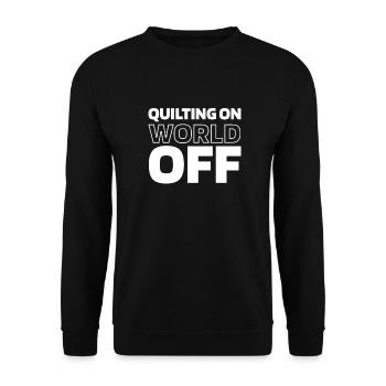 Courtepointe Courtepointe On World Off - Sweat-shirt Unisexe - noir - Devant - Alina (178cm) & Michal (187cm)