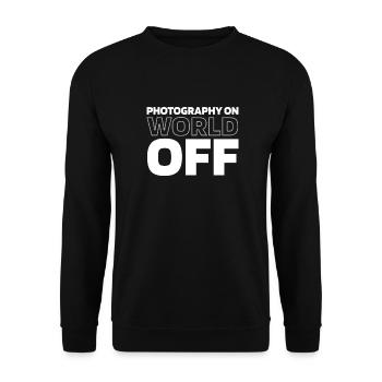 Photographer Photography Camera - Unisex Sweatshirt - black - Front - Alina (178cm) & Michal (187cm)
