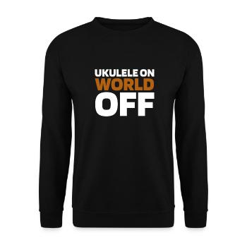 Ukulélé Ukulélé sur World Off - Sweat-shirt Unisexe - noir - Devant - Alina (178cm) & Michal (187cm)
