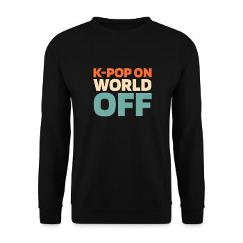 K Pop Kpop Korean Pop Kpop On World Off - Unisex Pullover - Schwarz - Vorne - Alina (178cm) & Michal (187cm)