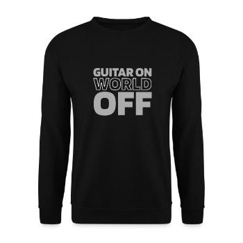 Guitare électrique Guitare électrique Guitare sur World Off - Sweat-shirt Unisexe - noir - Devant - Alina (178cm) & Michal (187cm)