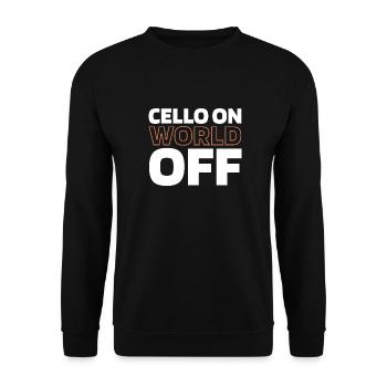 Cello Cellist Cello On World Off - Unisex Sweatshirt - black - Front - Alina (178cm) & Michal (187cm)