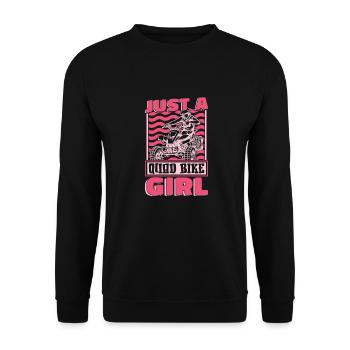 Quad Bike Just A Quad Bike Girl - Unisex Pullover - Schwarz - Vorne - Alina (178cm) & Michal (187cm)