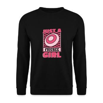 Frisbee Just A Frisbee Girl - Unisex Sweatshirt - black - Front - Alina (178cm) & Michal (187cm)
