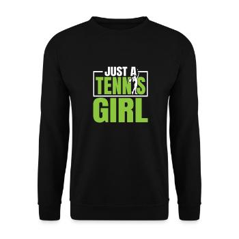 Tennis Just A Tennis Girl - Sweat-shirt Unisexe - noir - Devant - Alina (178cm) & Michal (187cm)