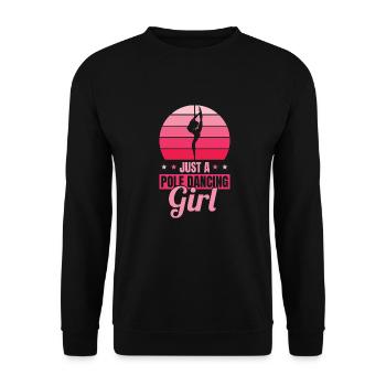 Pole Dancing Just A Pole Dancing Girl - Unisex Sweatshirt - black - Front - Alina (178cm) & Michal (187cm)
