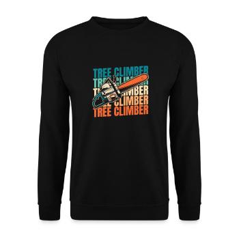 Baumpfleger Baumkletterer Arboriste - Sweat-shirt Unisexe - noir - Devant - Alina (178cm) & Michal (187cm)