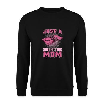 Techno Raver Just A Techno Mom - Sweat-shirt Unisexe - noir - Devant - Alina (178cm) & Michal (187cm)