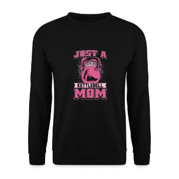 Kettlebell Mutter Just A Kettlebell Mom - Unisex Sweatshirt - black - Front - Alina (178cm) & Michal (187cm)