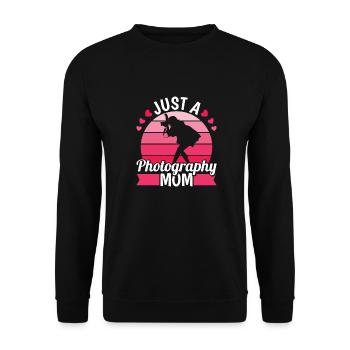 Fotograf Fotografie Kamera - Unisex Pullover - Schwarz - Vorne - Alina (178cm) & Michal (187cm)