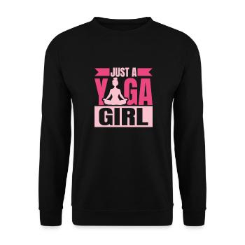 Yoga juste une fille de yoga - Sweat-shirt Unisexe - noir - Devant - Alina (178cm) & Michal (187cm)