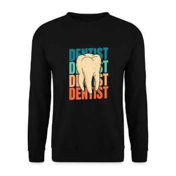 Zahnarzt Dentist - Unisex Pullover - Schwarz - Vorne - Alina (178cm) & Michal (187cm)